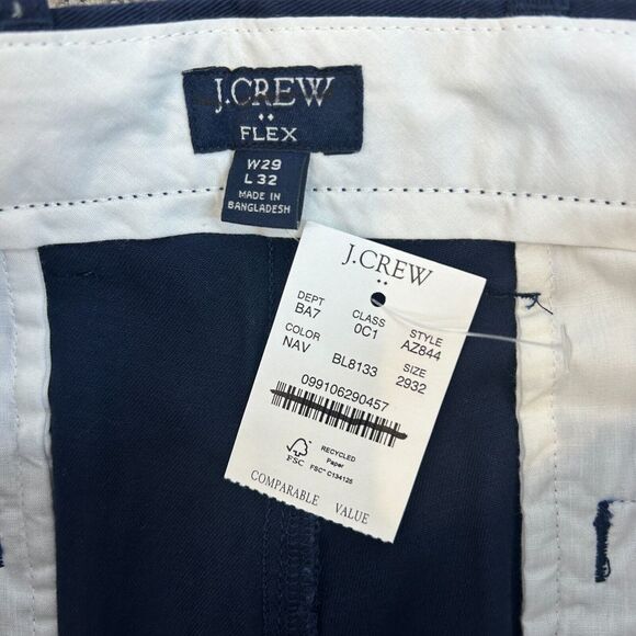 J.Crew Chino Pants Mens 39x32 Navy Blue Athletic Slim Straight Preppy Formal NWT - Picture 13 of 13